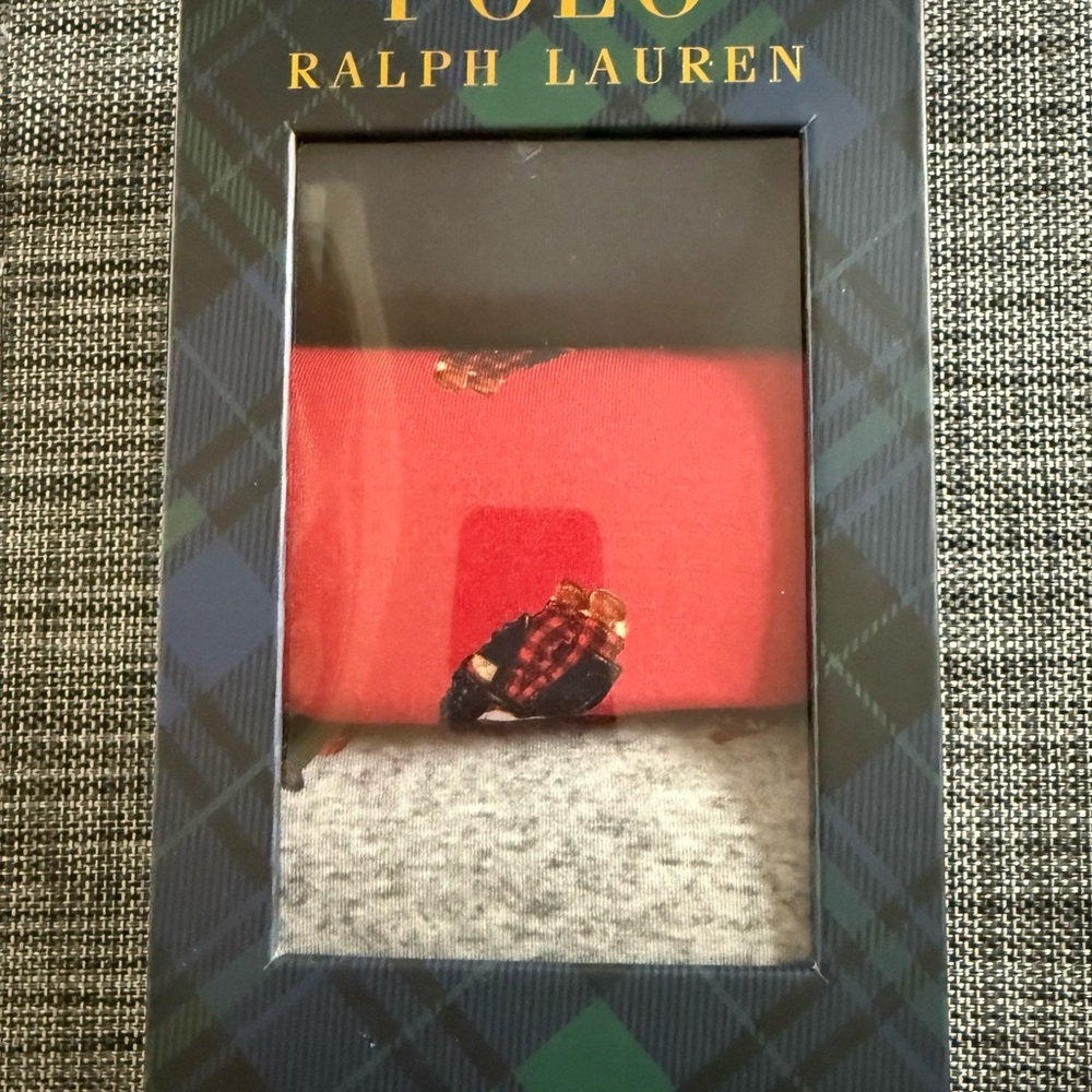 New Polo by Ralph Lauren Men's Red and Gray & Black 3 Boxer Briefs